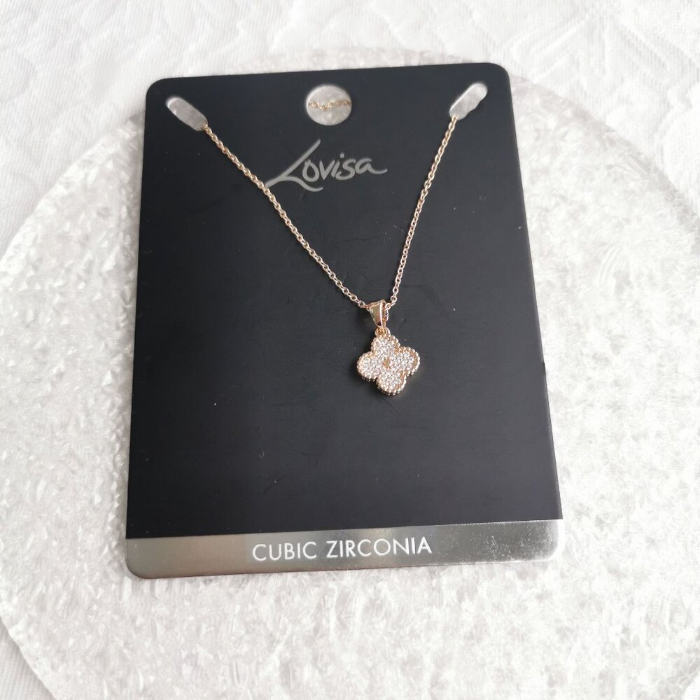 Lovisa Gold Cubic Zirconia Necklace Elegant Fashion Jewelry